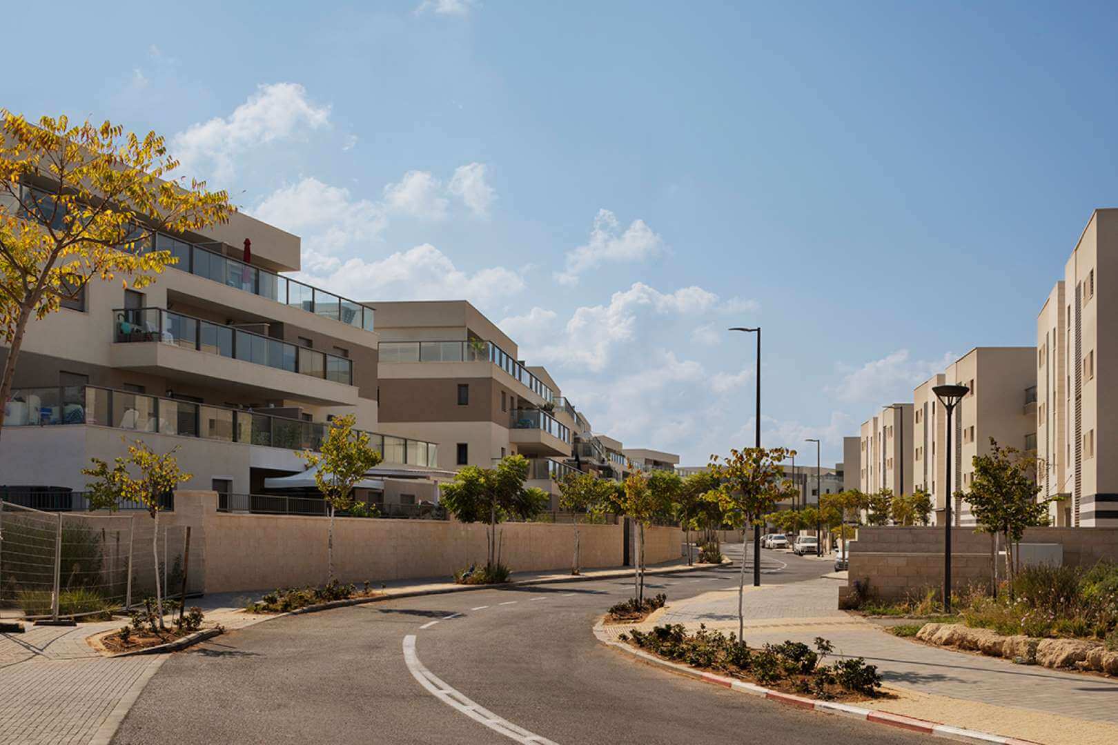 Photograph of buildings from the UNIK&MORE project in Atlit