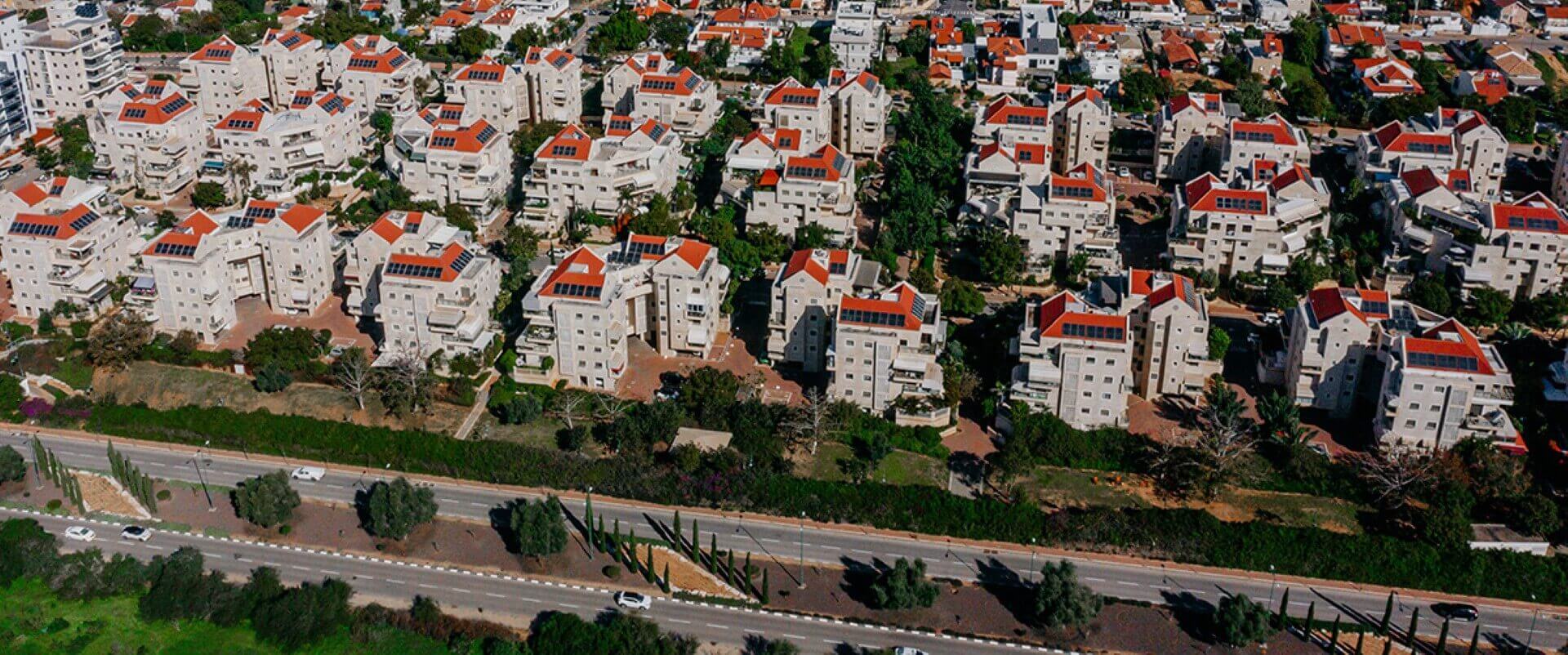 A picture from above of the Rishon Lezion Dream project