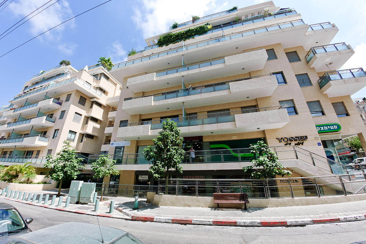 Photograph of buildings from the Melchat Shinkin project in Tel Aviv