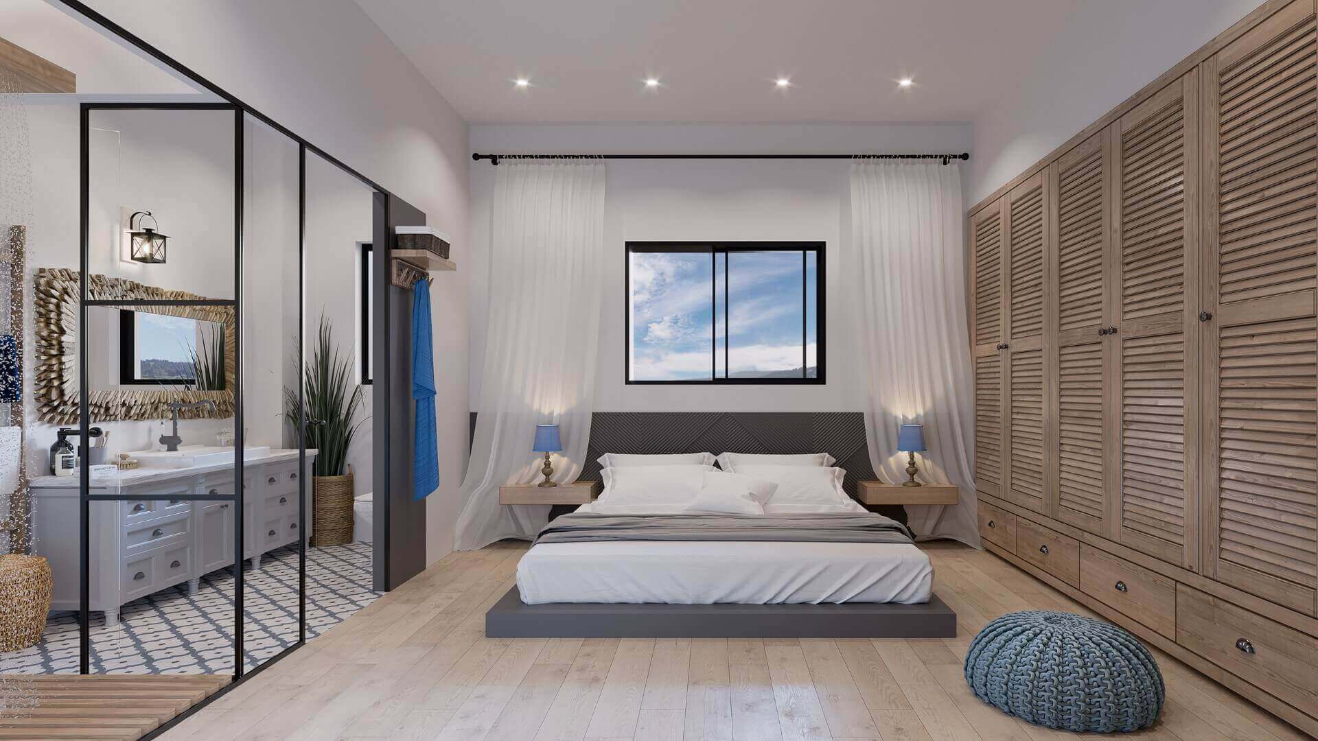 Simulation of a bedroom space in the UNIK&MORE project in Kneam